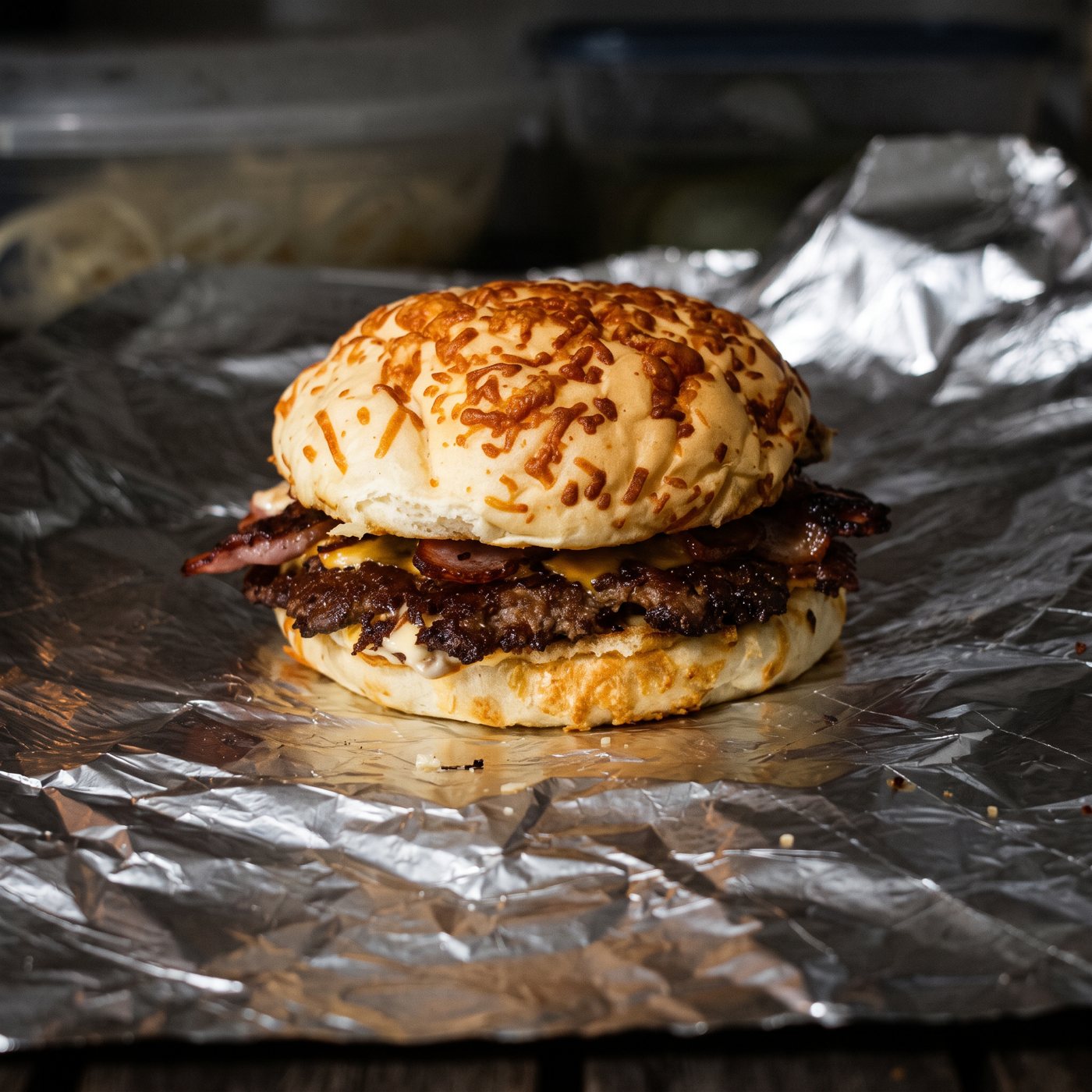 Royale Bacon: smash burger con panceta crocante y cheddar